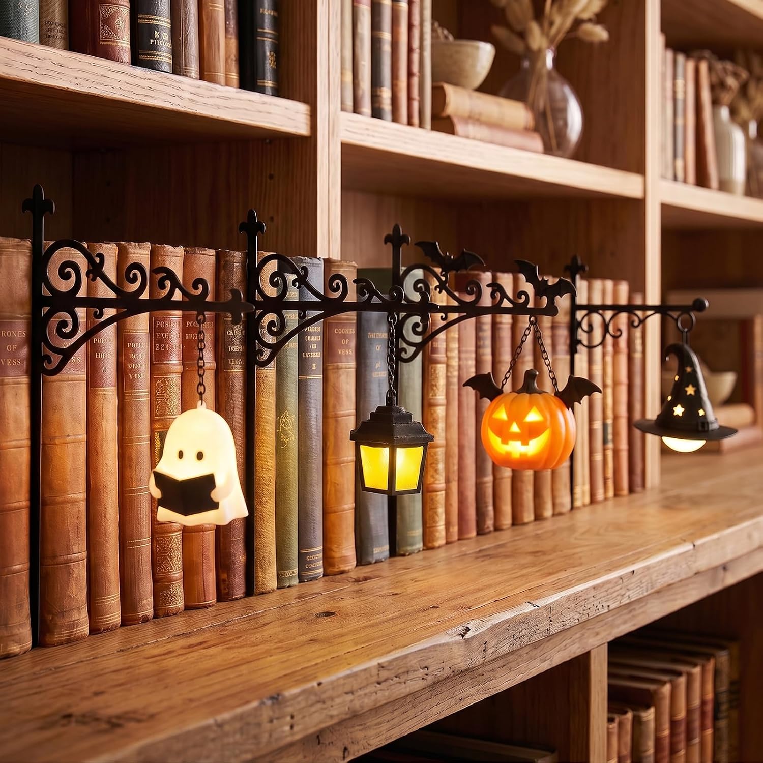 Bookshelf - โคมไฟตกแต่งห้องสมุด-โคมไฟชั้นวางหนังสือ-มุมอ่านหนังสือ-ไฟกลางคืน LED-โคมไฟตู้หนังสือไม้-ของตกแต่งห้อง