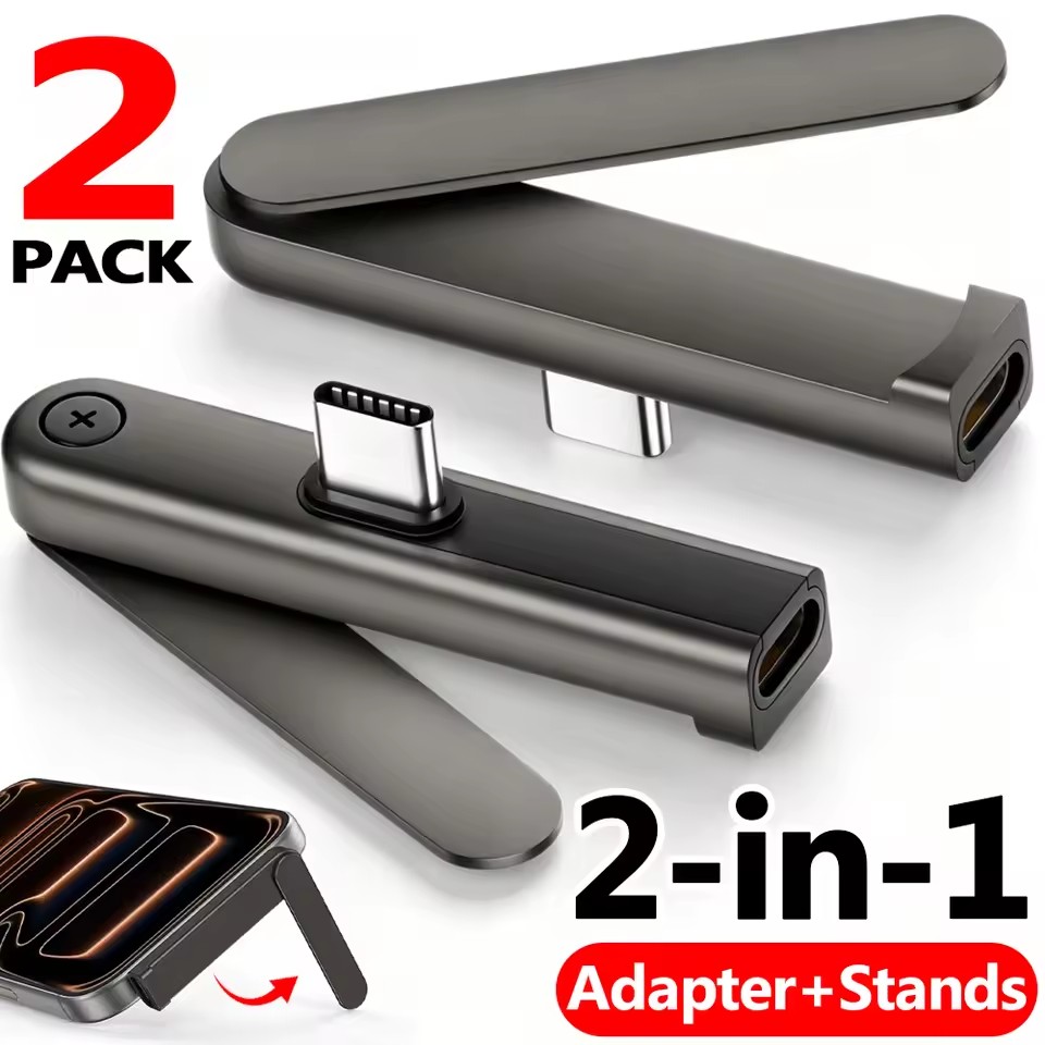 Standing Desk - 2/1 ชิ้น อะแดปเตอร์พับได้แบบพกพา USB C เป็น