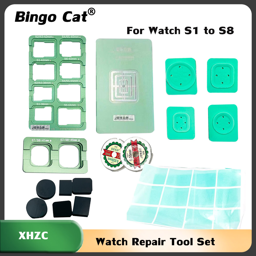Partition Screen Divider - XHZC 10in1 ติดตั้งตําแหน่งการจัดตําแหน่งแม่พิมพ์แยก Pad ยางสําหรับ iWatch