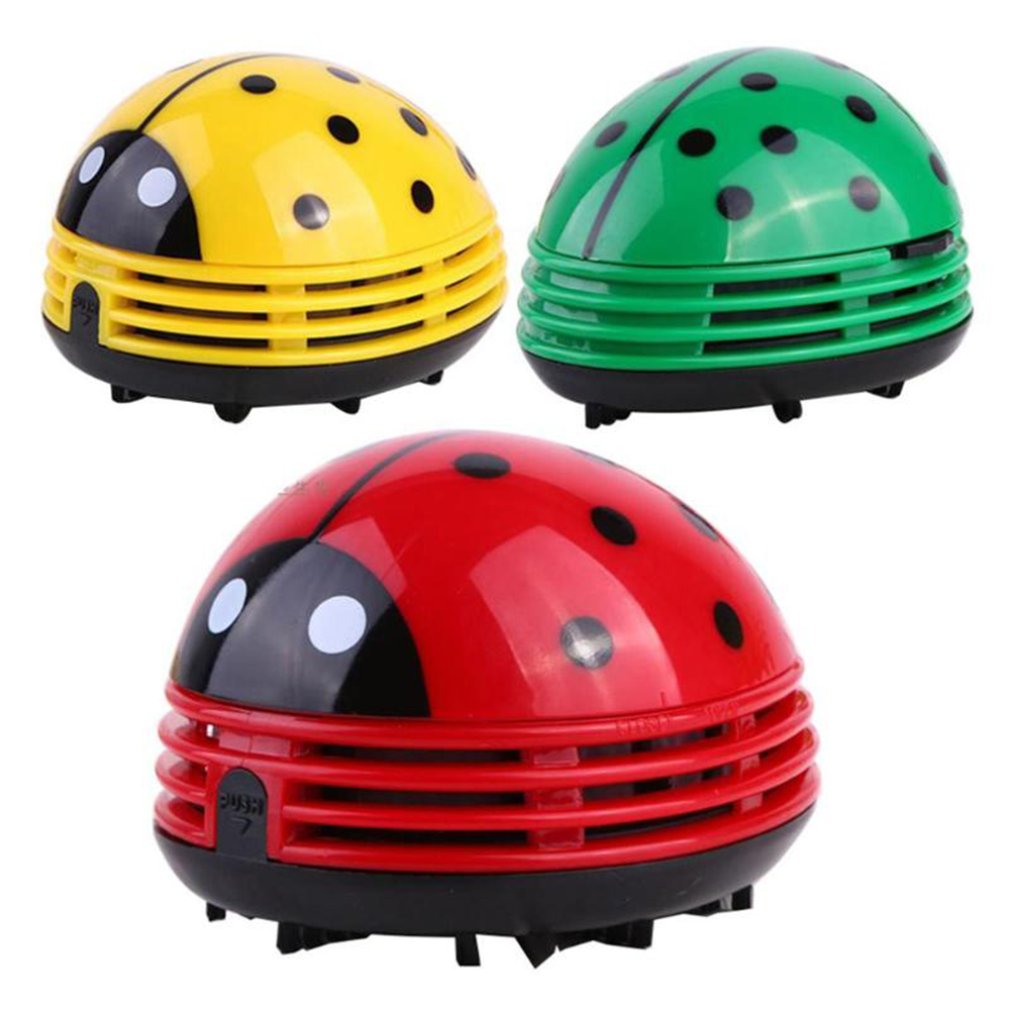 Office Furniture Brands - น่ารัก Ladybug เดสก์ท็อปเครื่องดูดฝุ่นฝุ่นสําหรับ Home Office ตารางแปรงทําความสะอาดขนาดเล็กทําความสะอาดคีย์บอร์ด