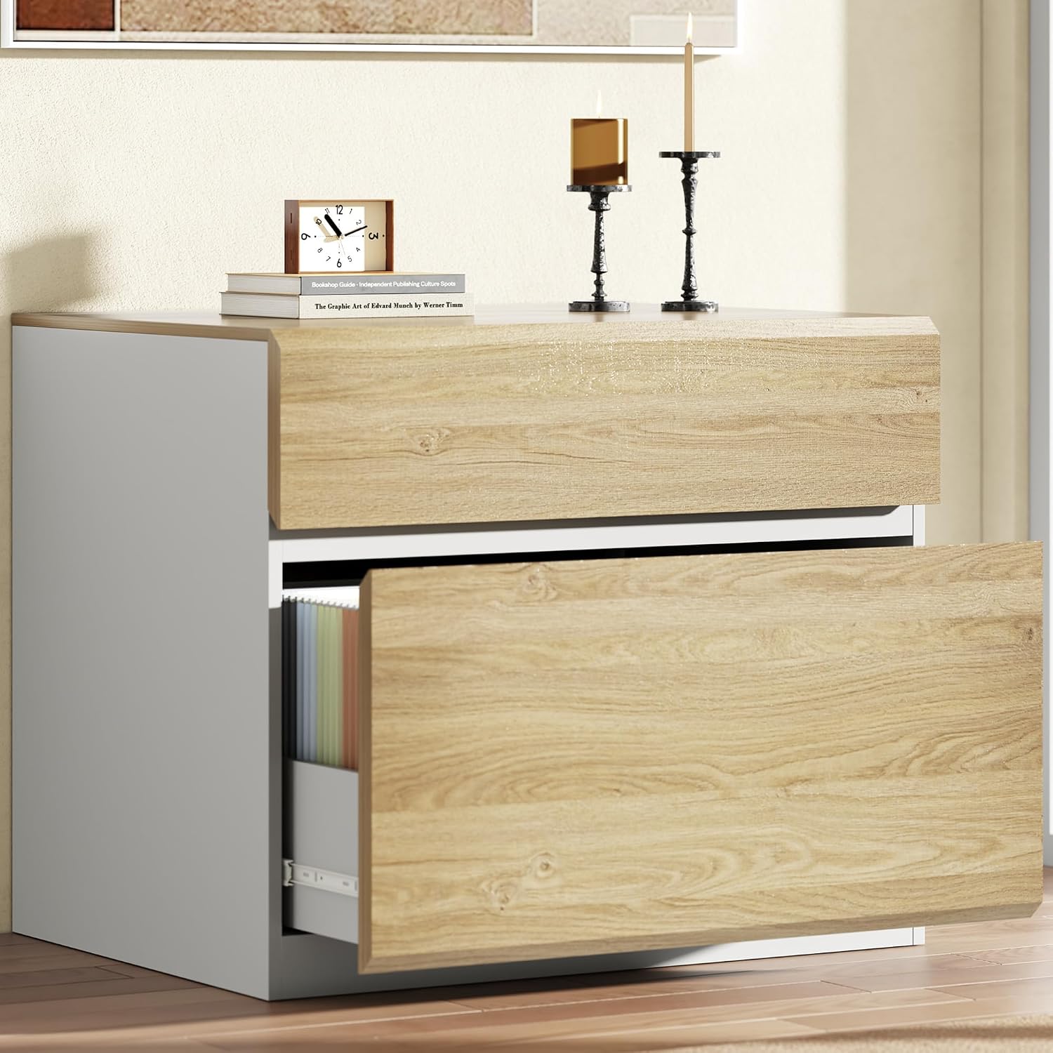 Printer Stand - ตู้เก็บเอกสารแบบลิ้นชัก 2 ชั้น สำหรับโฮมออฟฟิศ ขนาด 31.5
