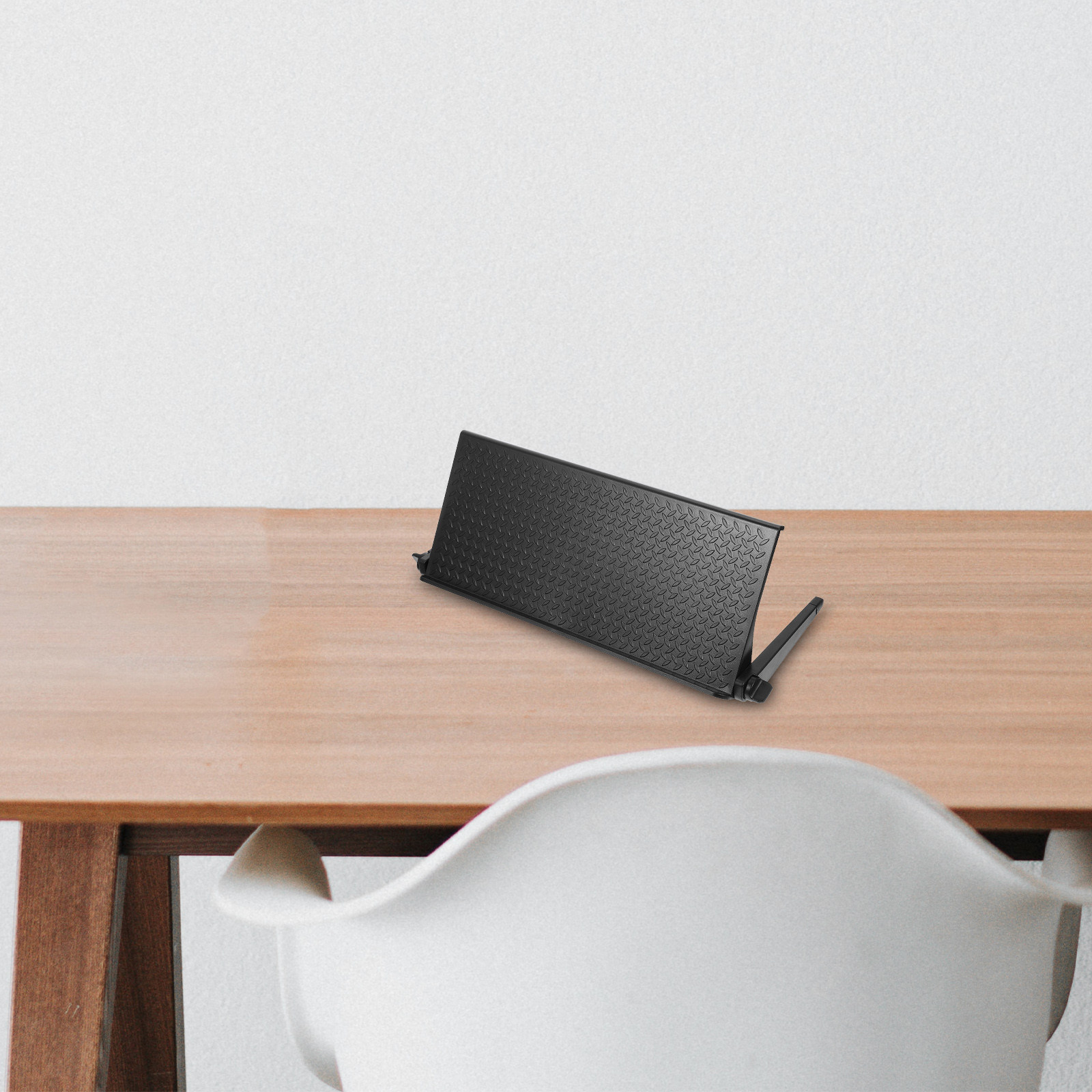 Monitor Stand - ชั้นวางจอทีวี 4 ชิ้น ปรับระดับได้ ทำจากพลาสติก ไม่ต้องเจาะ