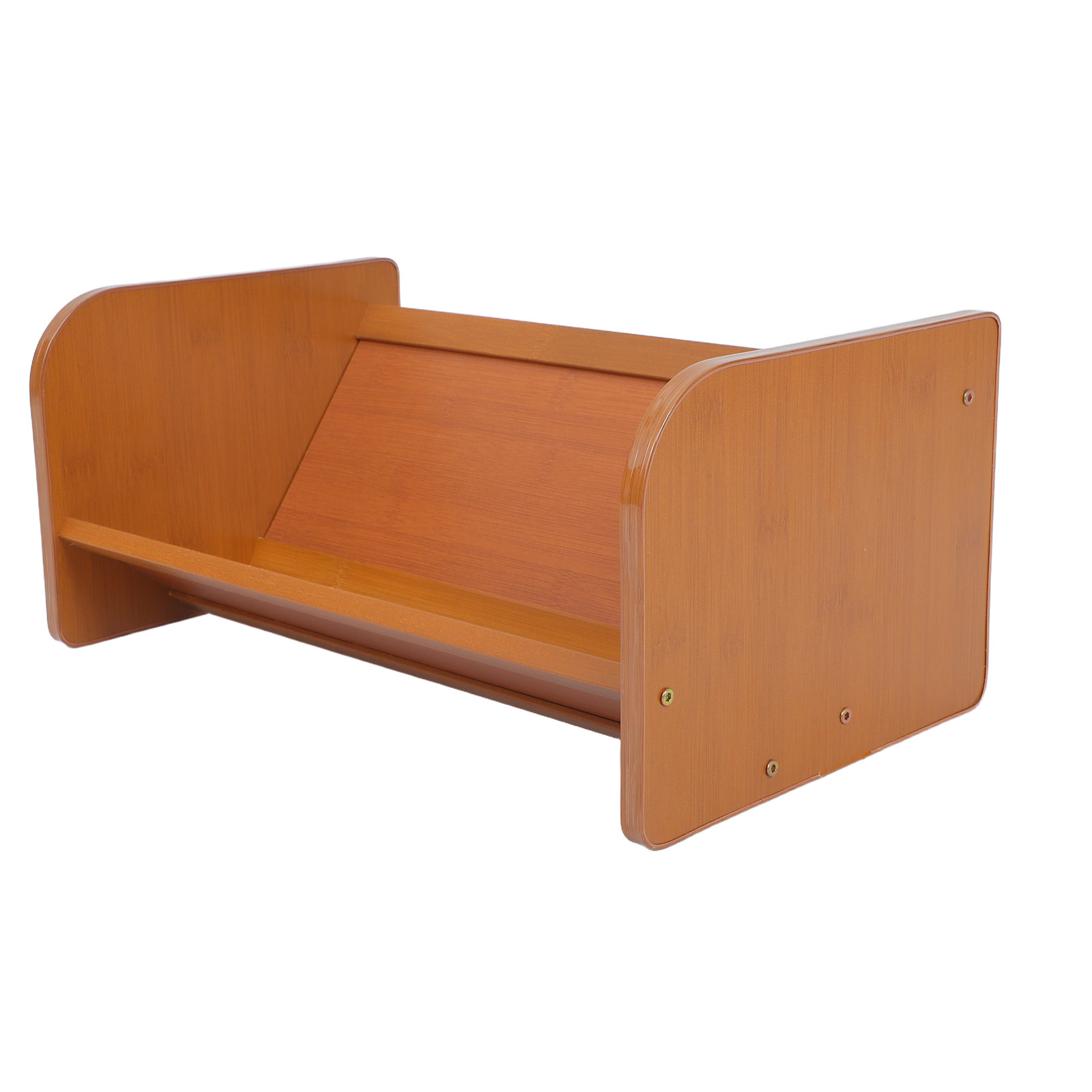 Desk Organizer - ที่จัดเก็บแผ่นเสียงไวนิลไม้ไผ่ สำหรับจัดระเบียบเอกสารบนโต๊ะทำงาน ชั้นวางอัลบั้มแบบปรับเอียงได้