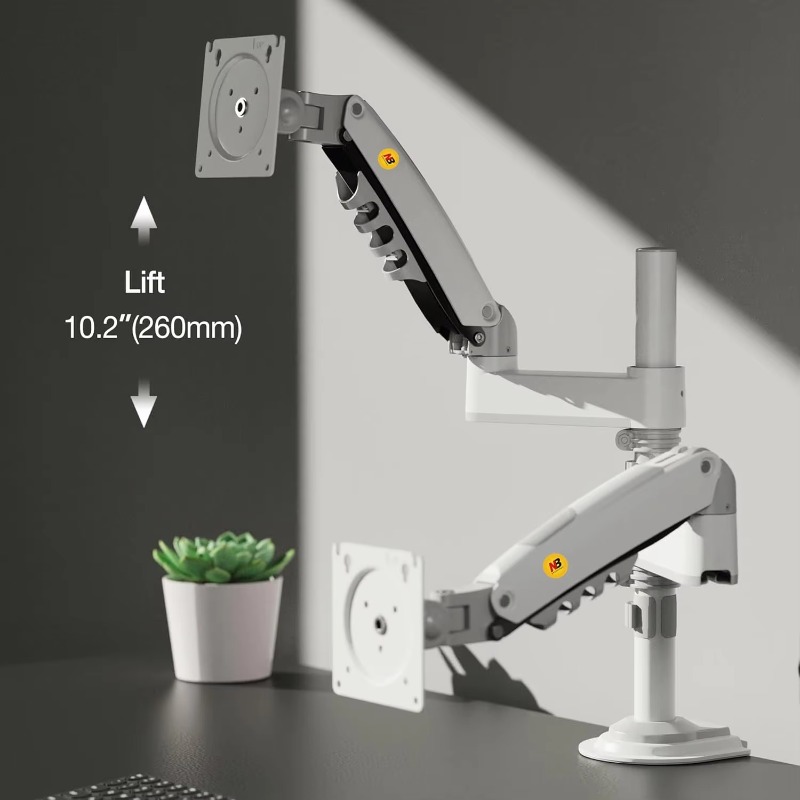 Monitor Stand - ขาตั้งจอคอมพิวเตอร์แบบติดโต๊ะ รองรับจอภาพคู่ ปรับหมุนได้ รองรับจอคอมพิวเตอร์ได้สองจอ ขนาดไม่เกิน 27