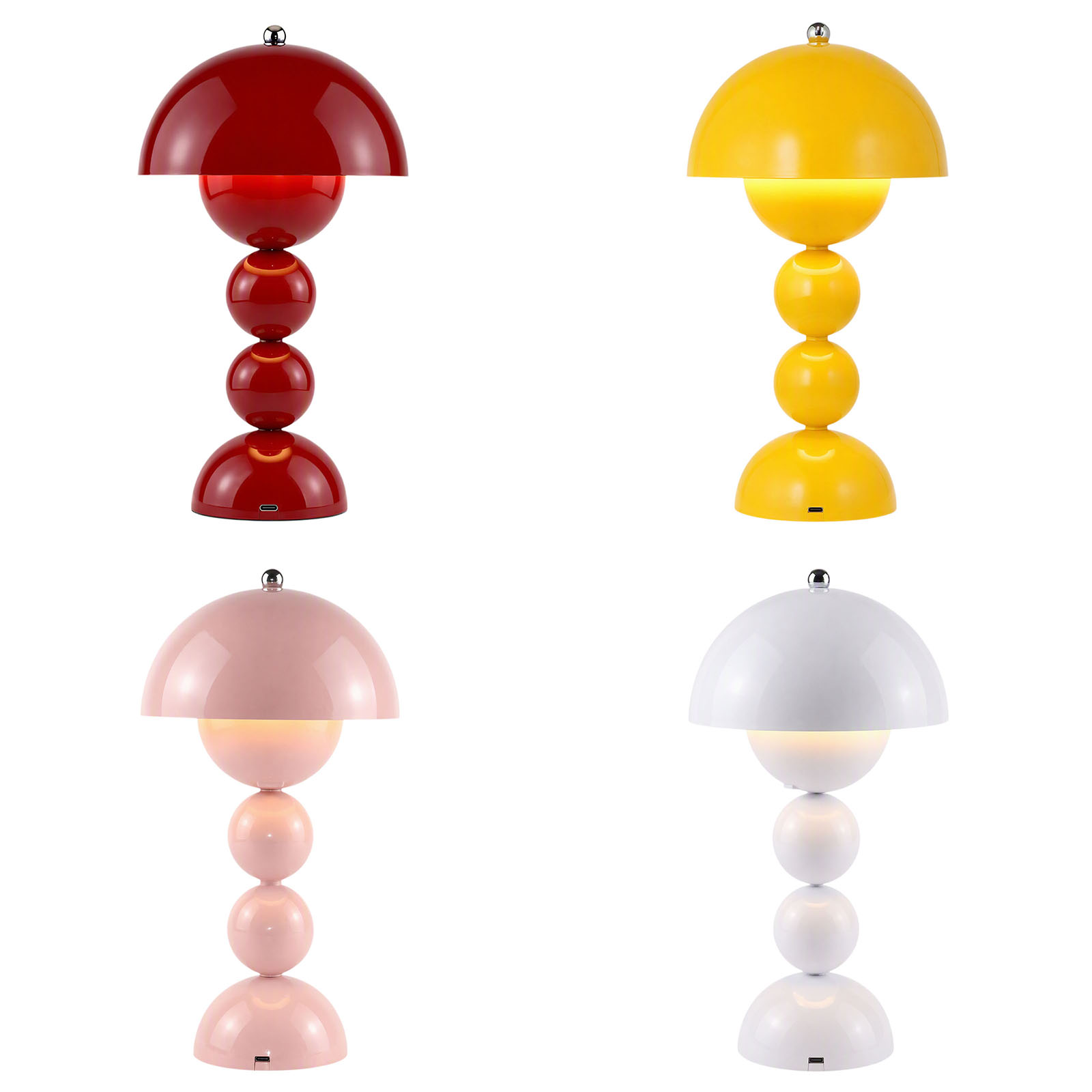 Desk Lamp - โคมไฟตั้งโต๊ะรูปเห็ดสไตล์วินเทจ ไฟ LED USB ปรับอุณหภูมิแสงได้ 3