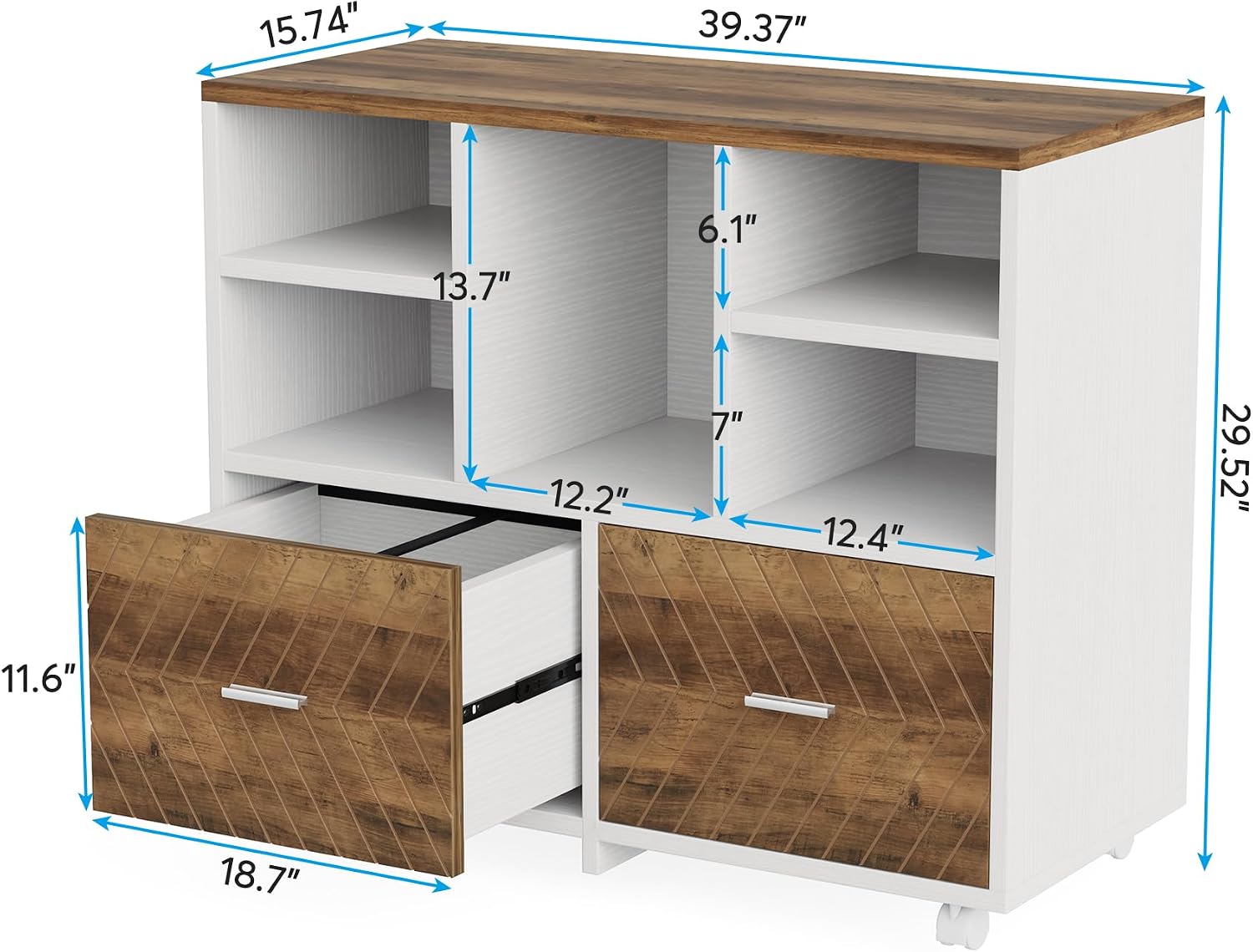 ตู้เก็บเอกสารไม้แบบ 2 ลิ้นชัก, - Printer Stand บทวิจารณ์และราคา