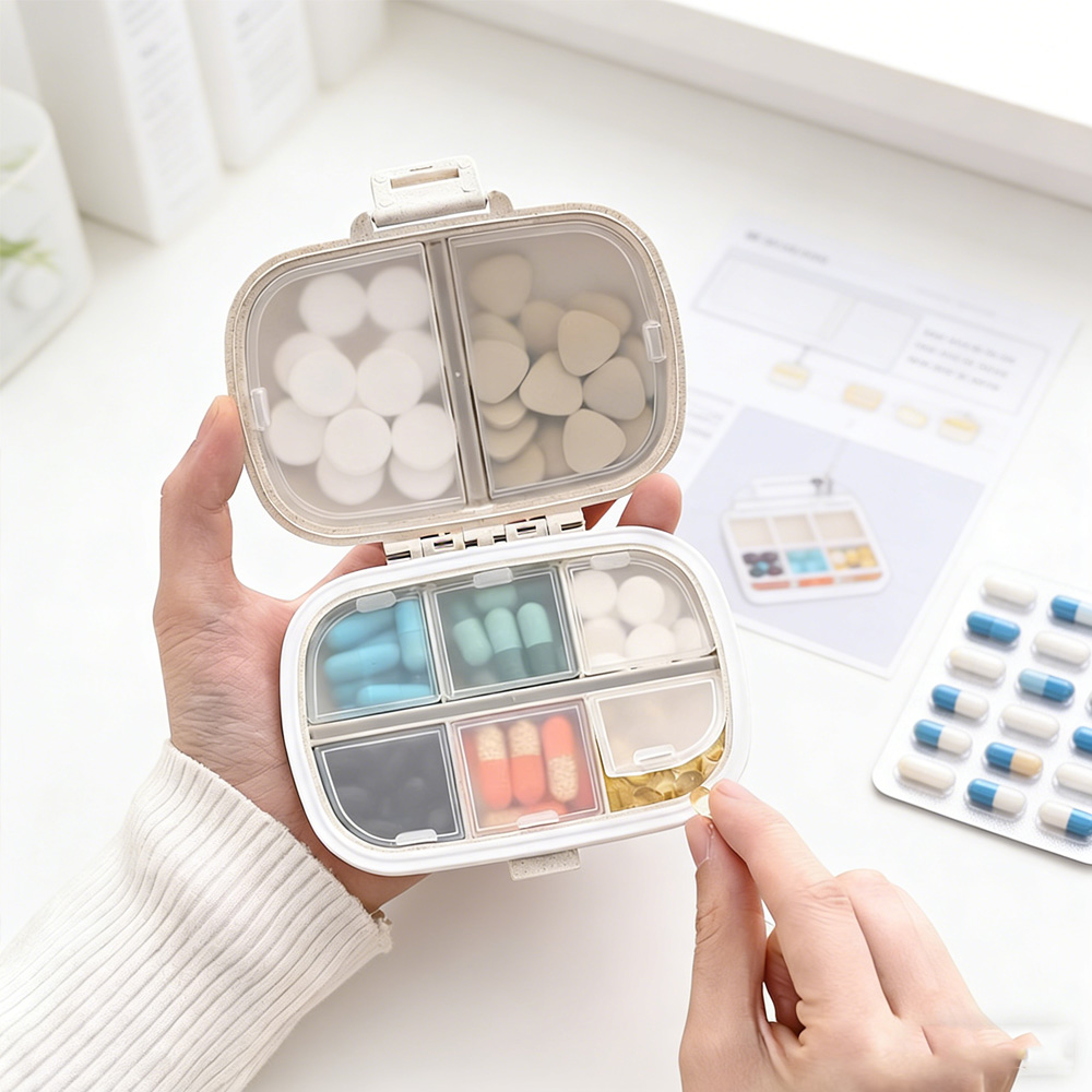 กล่องเก็บยาแบบพกพา กล่องใส่ยาป - Desk Organizer บทวิจารณ์และราคา