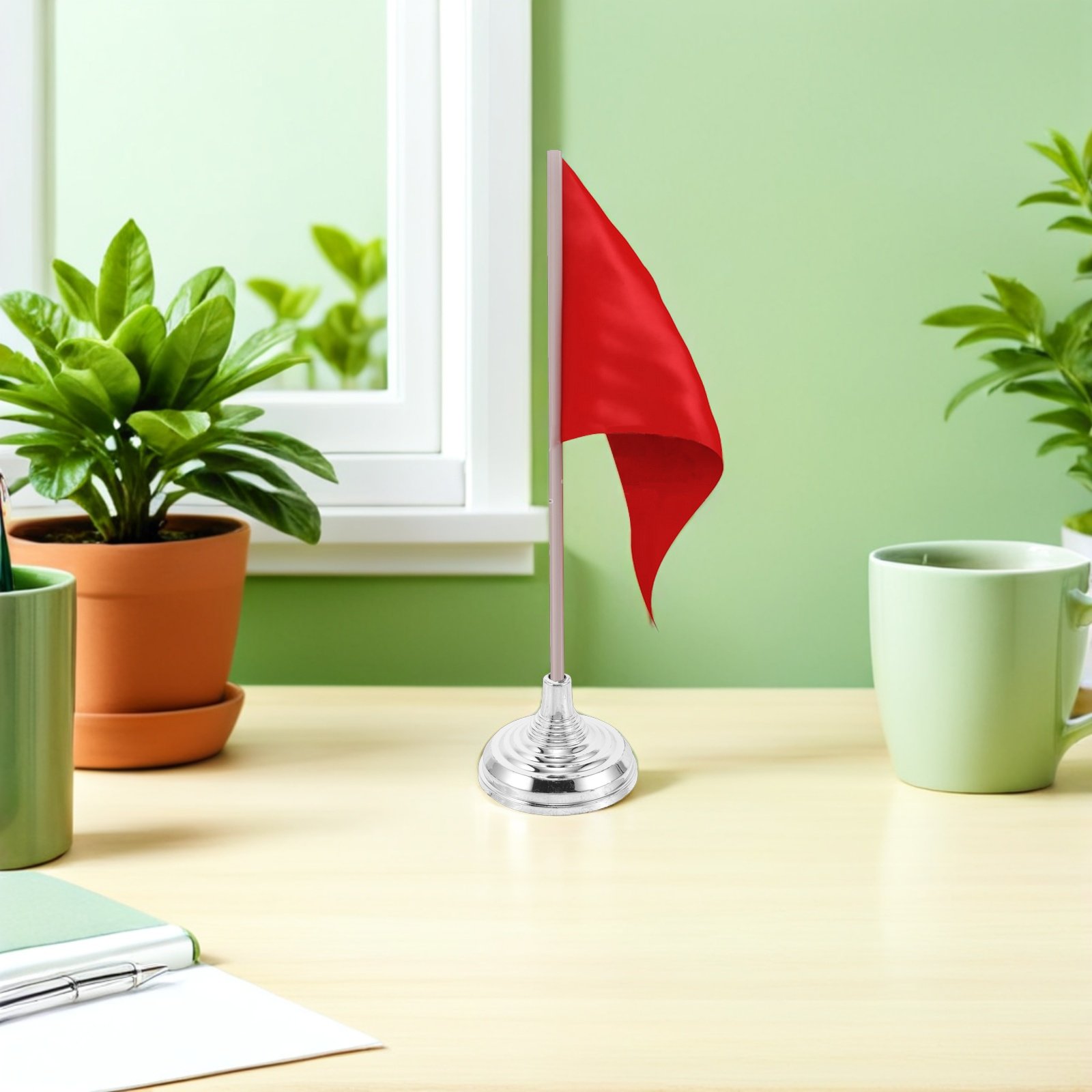 ฐานตั้งธงขนาดเล็กสีเงิน 12 ชิ้ - Office Furniture Brands บทวิจารณ์และราคา