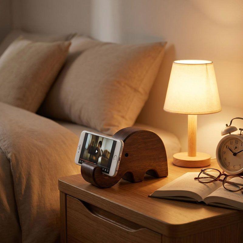 ที่วางโทรศัพท์ไม้เนื้อแข็งสีดำ - Desk Organizer บทวิจารณ์และราคา