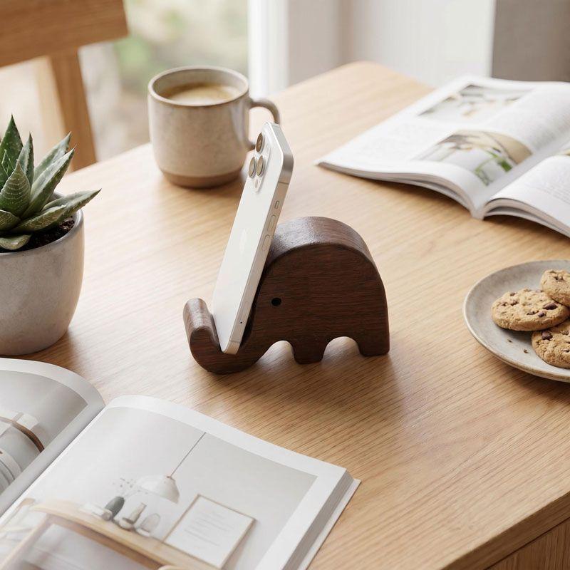 ที่วางโทรศัพท์ไม้เนื้อแข็งสีดำ - Desk Organizer บทวิจารณ์และราคา