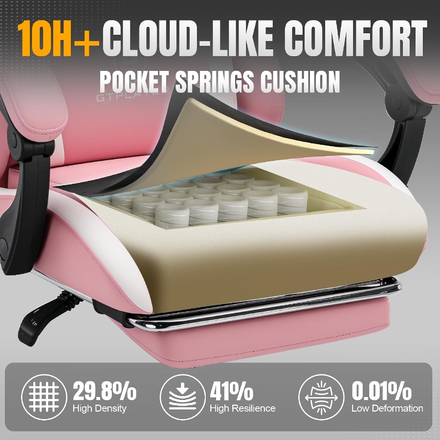 เก้าอี้เกมมิ่งพร้อมที่พักเท้าแ - Office Chair Cushion บทวิจารณ์และราคา