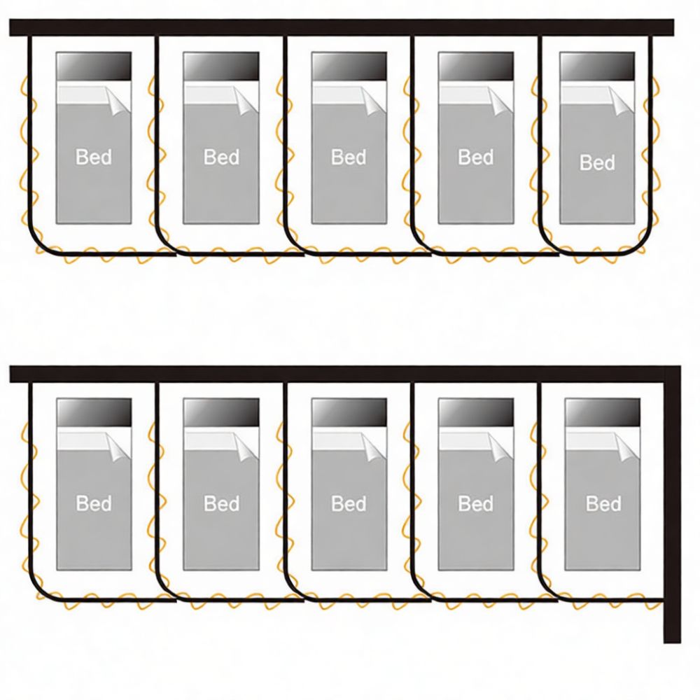 รางม่านโค้งสำหรับฉากกั้นทางการ - Partition Screen Divider บทวิจารณ์และราคา