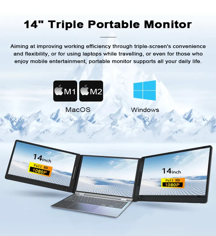 จอภาพพกพาแบบสามจอสำหรับแล็ปท็อ - Monitor Stand บทวิจารณ์และราคา