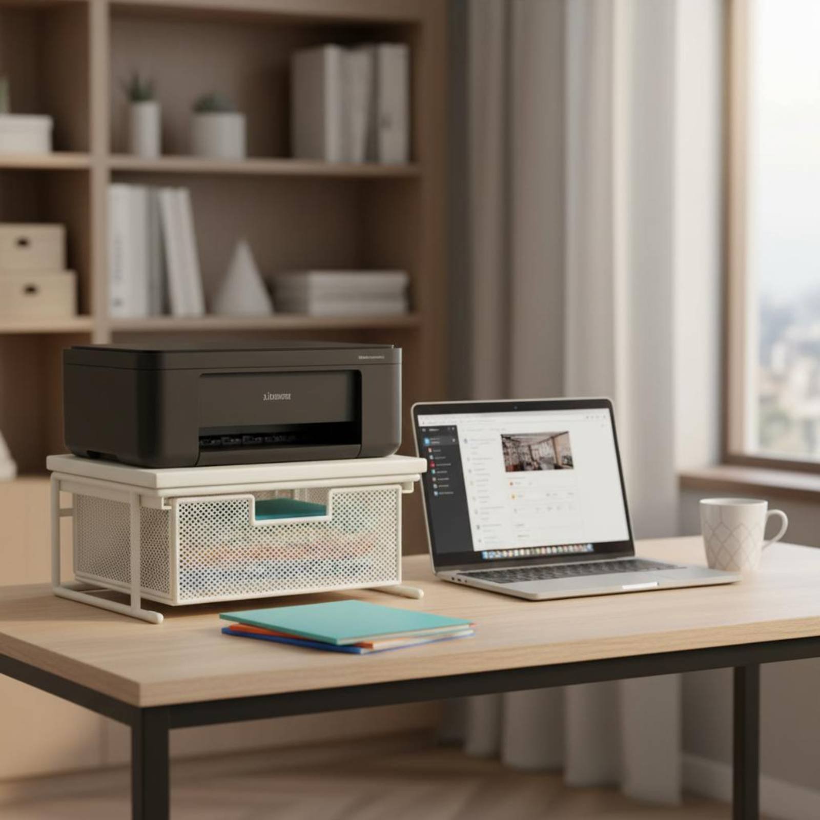 แท่นวางเครื่องพิมพ์พร้อมลิ้นชั - Printer Stand บทวิจารณ์และราคา