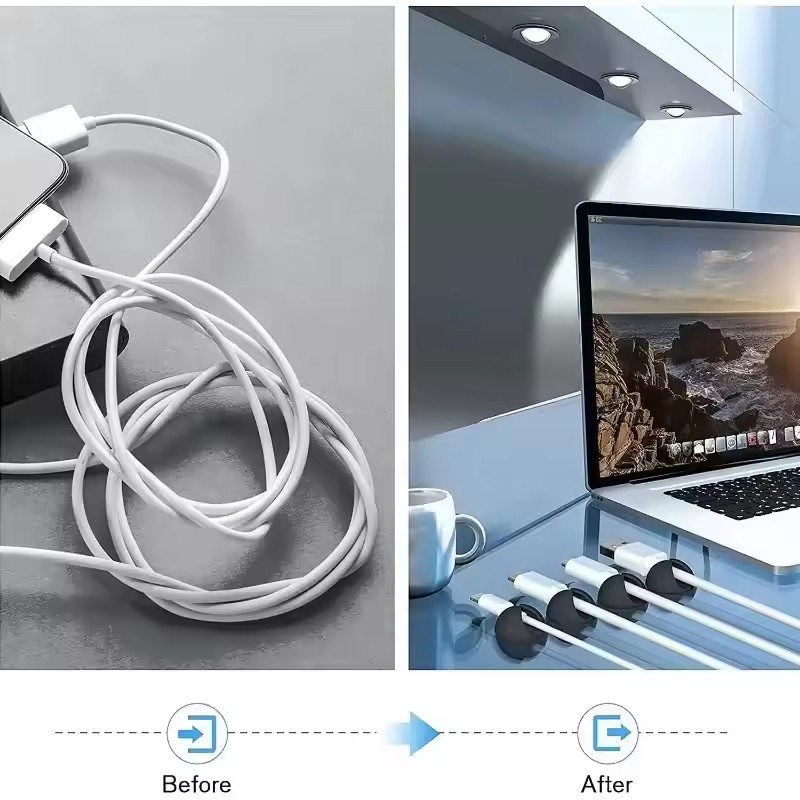 5/50 ชิ้น ที่จัดระเบียบสายเคเบ - Desk Organizer บทวิจารณ์และราคา