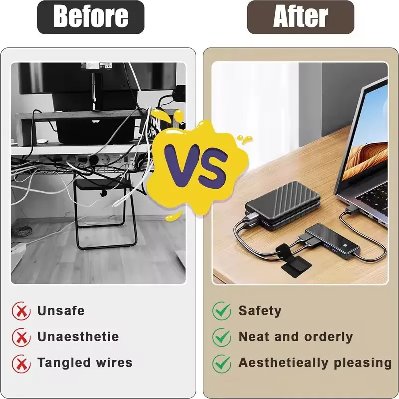 ชุดจัดระเบียบสายเคเบิลใต้โต๊ะ  - Desk Organizer บทวิจารณ์และราคา
