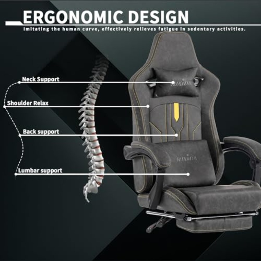 เก้าอี้เกมมิ่งพร้อมที่พักเท้า  - Office Chair Cushion บทวิจารณ์และราคา