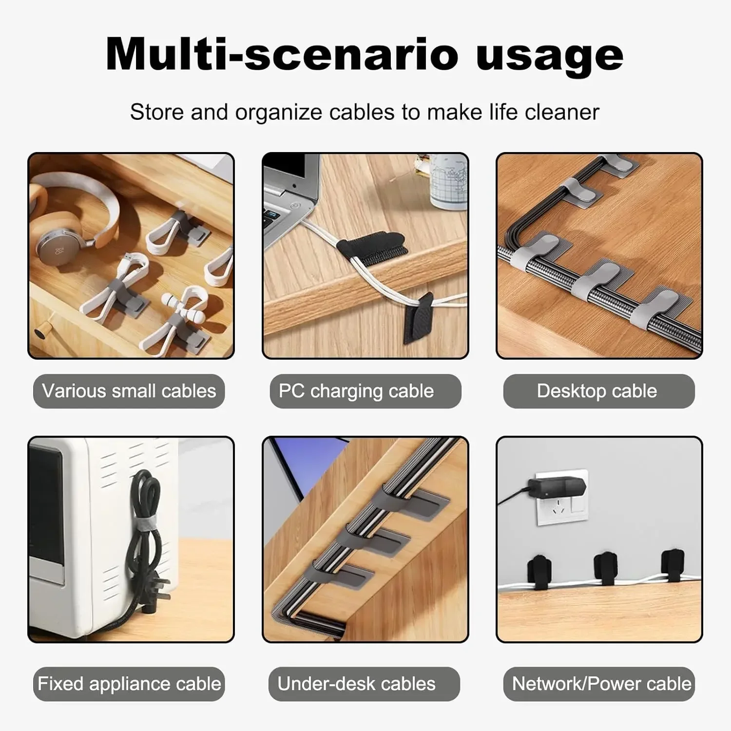 สายรัดเคเบิลแบบใช้ซ้ำได้ ที่จั - Desk Organizer บทวิจารณ์และราคา