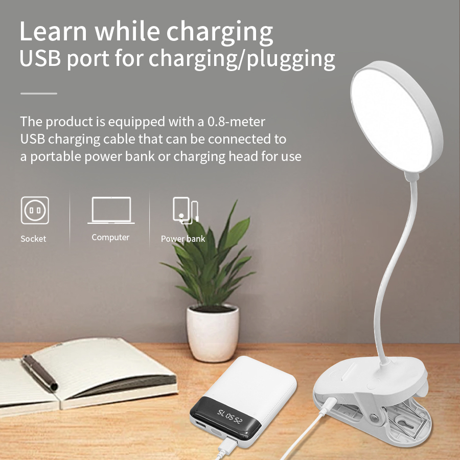 โคมไฟตั้งโต๊ะแบบหนีบ LED 360 ° - Desk Lamp บทวิจารณ์และราคา