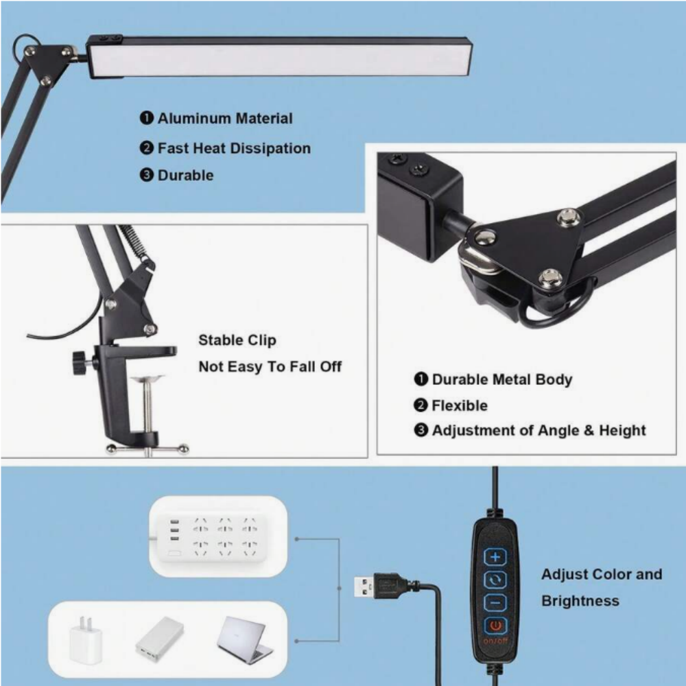 โคมไฟตั้งโต๊ะ LED สำหรับบ้าน อ - Desk Lamp บทวิจารณ์และราคา