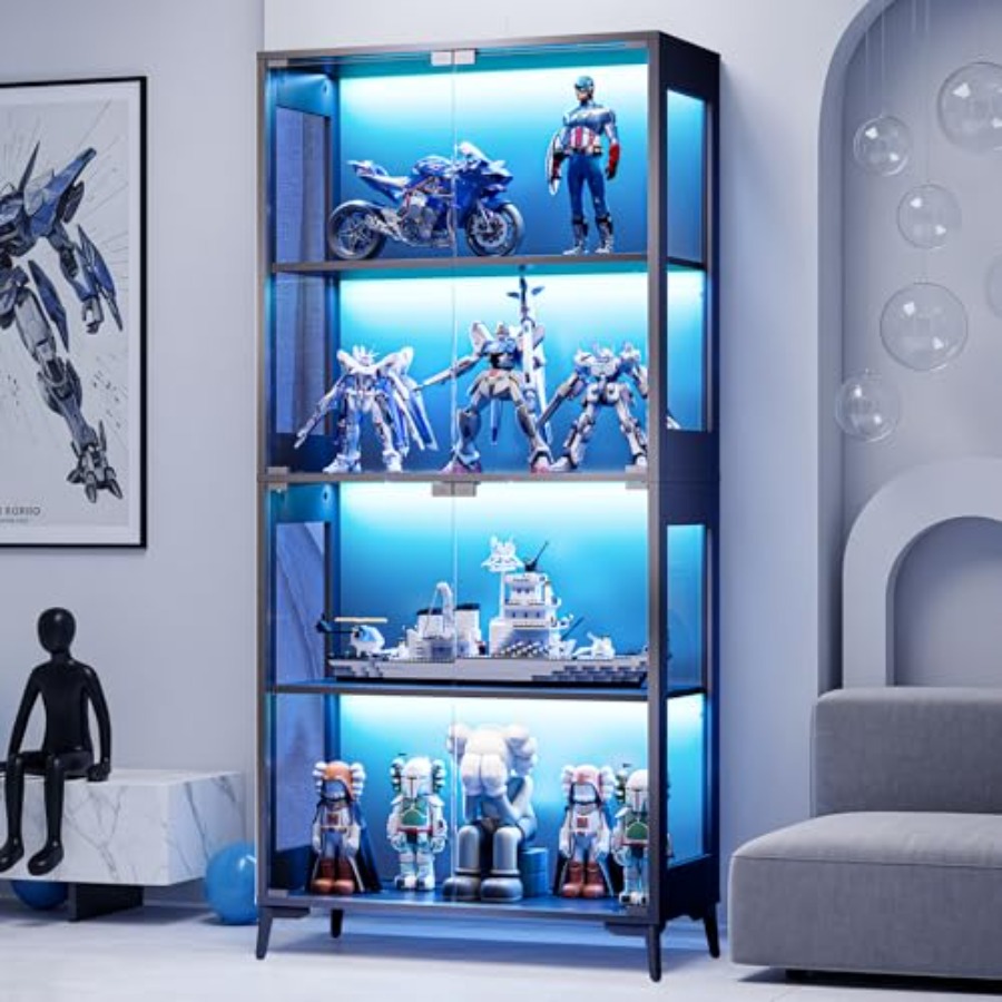 ตู้โชว์กระจกพร้อมบานประตูสำหรั - Bookshelf บทวิจารณ์และราคา