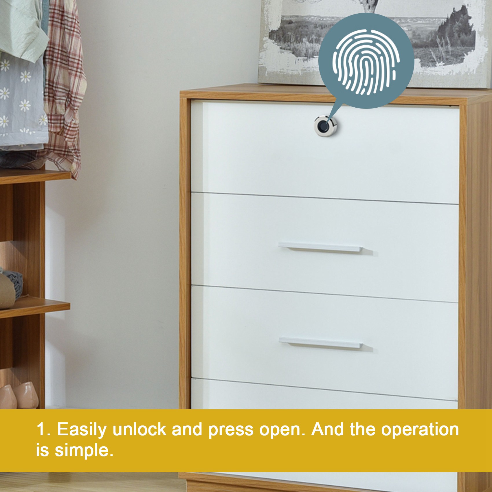 ล็อคลิ้นชักแบบสแกนลายนิ้วมืออั - File Cabinet บทวิจารณ์และราคา