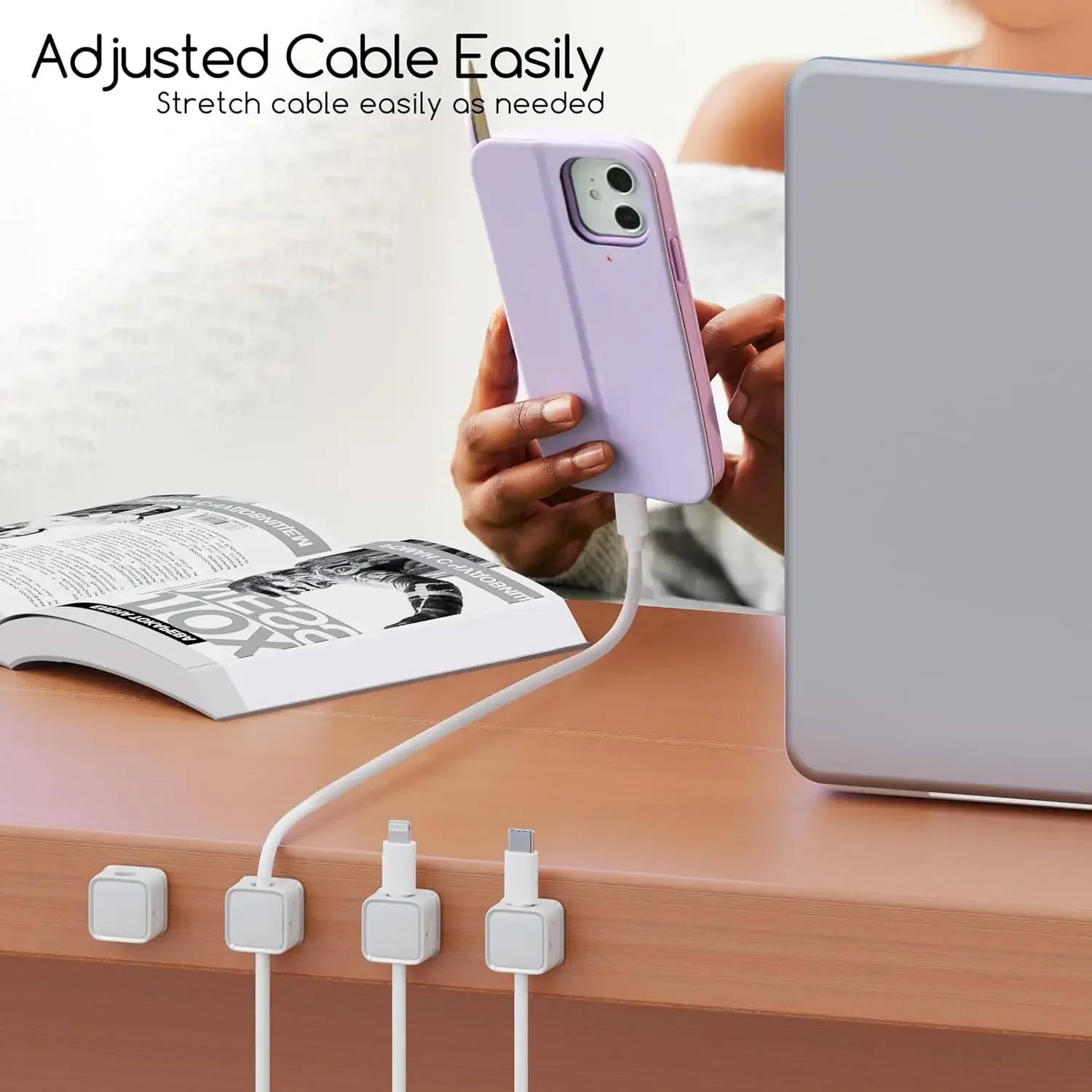 ที่จัดสายเคเบิลขนาดเล็ก ที่ยึด - Desk Organizer บทวิจารณ์และราคา