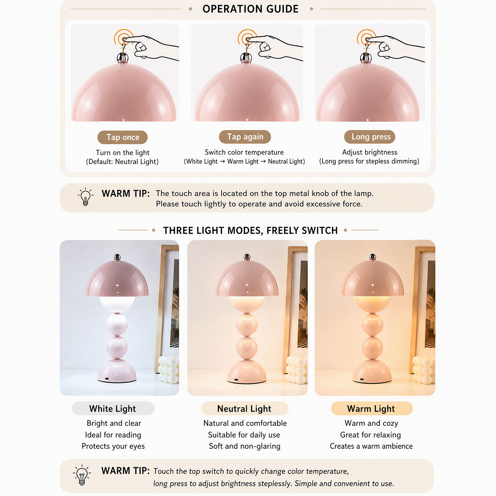 โคมไฟตั้งโต๊ะรูปเห็ดสไตล์วินเท - Desk Lamp บทวิจารณ์และราคา